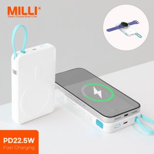 milli 3in1 고속 맥세이프보조배터리 아이폰 에어팟 갤럭시 버즈 워치 무선충전 호환