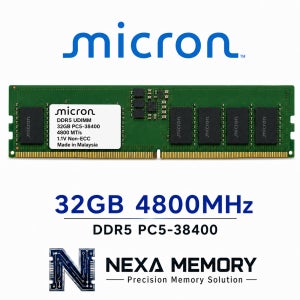 마이크론 데스크탑 메모리 DDR5 32GB 4800 PC5 38400 UDIMM
