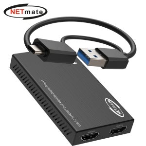강원전자 넷메이트 USB3.0 to 듀얼 HDMI DisplayLink 컨버터 NM-UHM03