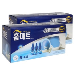 홈매트 리퀴드 에스 코드형 훈증기+리필액3입 액체전자모기향 2개