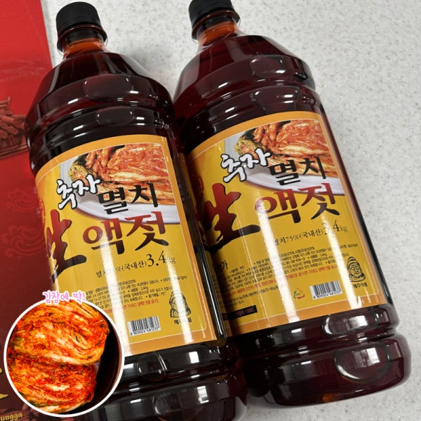 국내산 생 추자 멸치 액젓 3.4kg 1세트(2통)