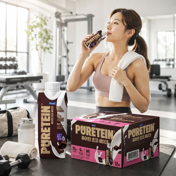 - 퓨어틴 프로틴 초코쉐이크 330ml X 12개 고단백 음료수 헬스 다이어트 아침대용