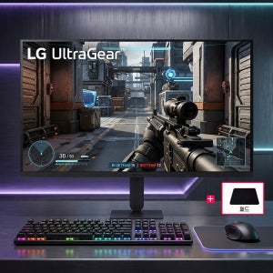 LG 울트라기어 32인치 게이밍 모니터 32G403B + 마우스 패드 VA패널 스피커 포함