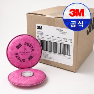 3M 2097K 특급 방진필터 1박스 100개 석면 용접흄 금속분진 유기증기 냄새저감 필터