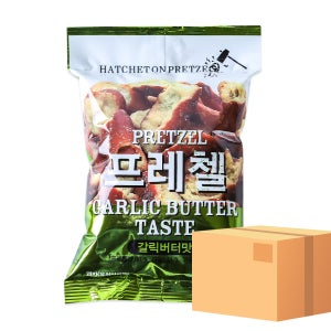 해칫온 프레첼 과자 개별포장 안주 간식 갈릭버터, 85g, 20개