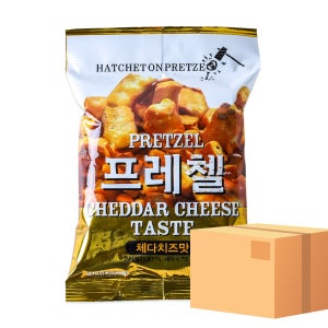 해칫온 프레첼 과자 개별포장 안주 간식 체다치즈, 85g, 20개