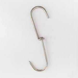 정육고리 S자 바베큐 걸이 고기 후크 에스고리-스텐304 회전-5T정육(3.5X14cm)국산, 1개