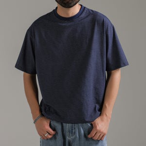 로샤코 스트라이프 넣은척 밑단밴딩 반팔티 빅사이즈 L-7XL