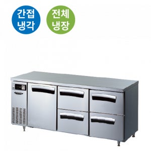 라셀르 1800 올냉장 간냉식 우유서랍 테이블 업소용 카페 식당 LT-1834R-SDD
