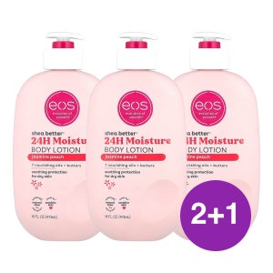 EOS Shea Better 24H 모이스처 바디 로션 자스민 복숭아 473ml, 3개
