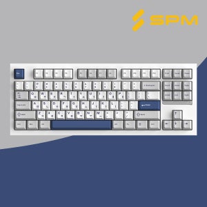 SPM키보드 몽돌키보드 PL87W 화이트, 이슬축