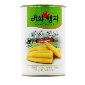 대화엠피 대화 영콘 425g 베이비콘 미니 옥수수콘 캔 통조림 업소용 식당용 대용량