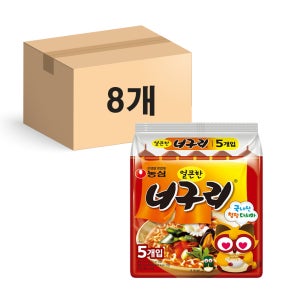[무료배송] 농심얼큰한너구리 멀티팩 120g 5입 x 8박스