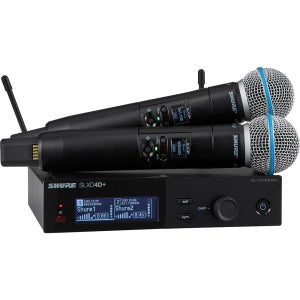슈어 SLXD24D BETA58A PLUS 디지털 무선 마이크 핸드 세트 2채널
