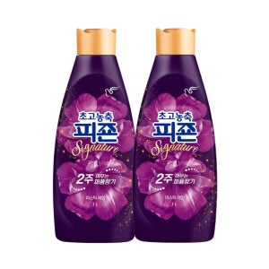초고농축 피죤 섬유유연제 시그니처 퍼퓸향기 미스틱레인, 1L, 2개