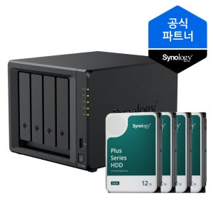 시놀로지 나스 DS425+ 4베이 48TB (12TBx4) HAT3310-12T 포함