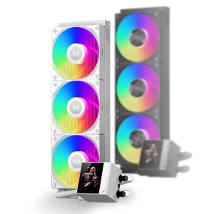 PCCOOLER CPS DC360 PRO ARGB DISPLAY 화이트 인텔 AMD 겸용 수랭 CPU 쿨러