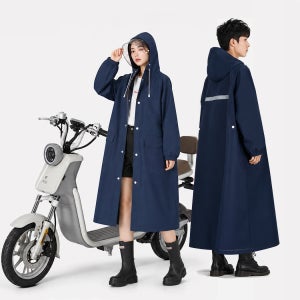 EVA 우의 롱 방수 레인코트 우의 남녀공용 코트형 배달 라이더