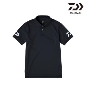 다이와 반팔 카라 폴로 셔츠 블랙 낚시복 UV차단 흡수속건 DE-7925