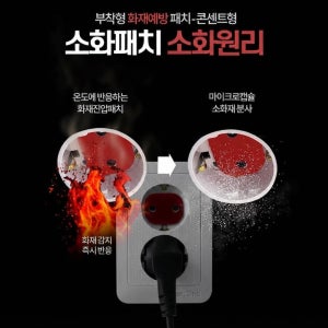 콘센트소화패치 자동소화패치 파이어립 멀티탭 화재예방