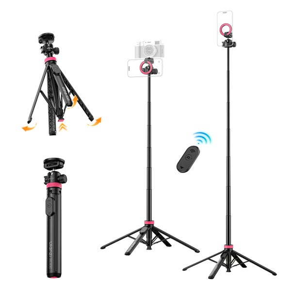 울란지 MT-44 M 카메라 스마트폰 오토 팝업 블루투스 맥세이프 투인원 셀카봉 삼각대