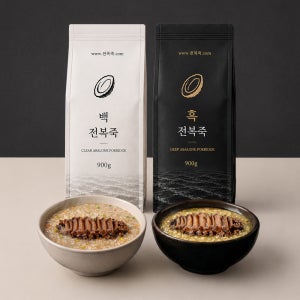 통전복 전복죽 밀키트 흑백전복죽 프리미엄 전복장 보양식 선물세트 1.8kg, 5개