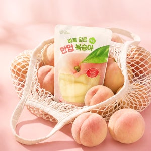 더오담 바로담은 한입 복숭아 백도 180g, 5개