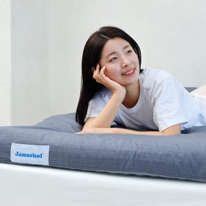 잠솔솔 탄탄한 토퍼매트리스 접이식 침대 바닥 3단 수면매트 12cm, Q(퀸)