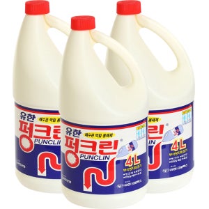 유한양행 유한락스 배수구세정제 펑크린 4L, 3개
