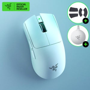 레이저 바이퍼 V4 Pro 바브사 게이밍 마우스+스왑세트 화이트 무선 마우스