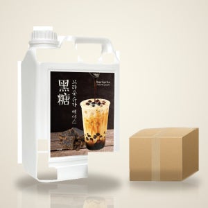 브라운슈가 베이스 대만 흑당시럽 밀크티 버블티 시럽 원액 2.5kg, 6개