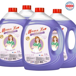 맘스럽 액체세제 대용량 세탁세제 중성세제 고농축 2.5L, 딥클린 라벤더향, 4개