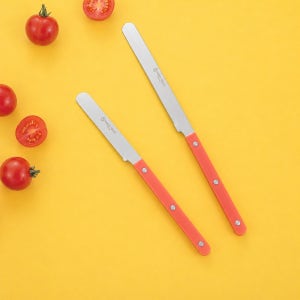 메종프라질 쿠페 멀티나이프 버터나이프 잼 빵 칼 집들이 선물 숏, 코랄오렌지
