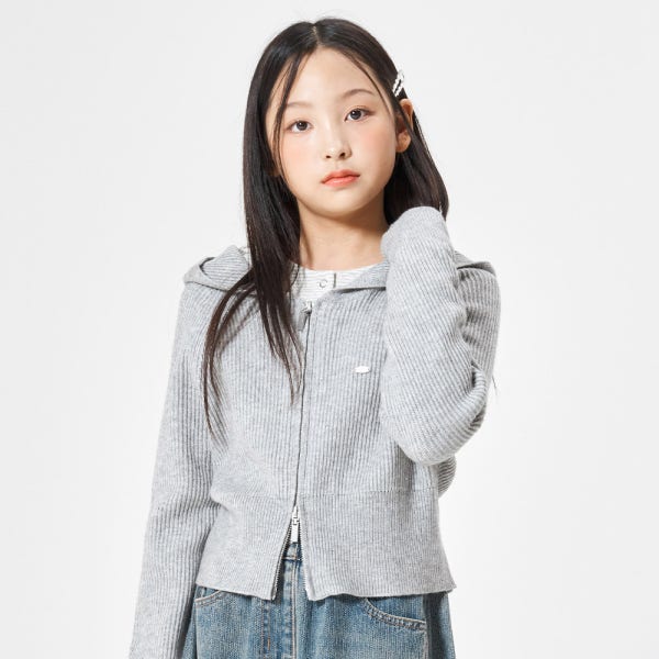 더데이걸 여리 여리 후드 집업 스웨터 TGJM26W02