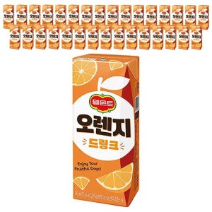 롯데 델몬트 오렌지 드링크 190ml x 32팩 1 박스