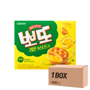 [오늘출발] 크라운 뽀또 1박스 레몬커스터드, 144g, 12개