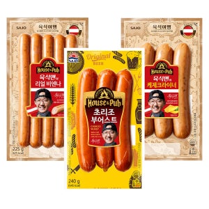 사조 육식맨 3종세트 케제크라이너 240g + 리얼비엔나 225g + 초리조부어스트 240g