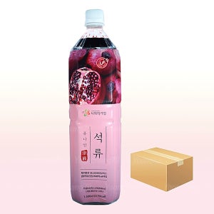 유나인 석류 진액 1.5L 8개 석류원액 즙 에이드 카페 업소용 대용량