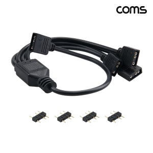 Coms 12V ARGB 케이블 30cm 4분배 3P 연결 핀 4개 포함 BF648