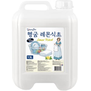봉쥬르끌레어 헹굼 레몬식초 세탁물헹굼 섬유유연제 청소용 강력청결 탈취 레몬향, 13L, 1개