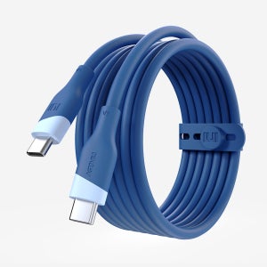 실키 C타입 to C 100W 240W 5A PD 고속충전 케이블 블루, 1개, 2m