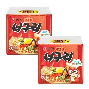 농심 너구리 라면 (얼큰한맛) (멀티) 120g, 10개