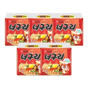 농심 너구리 라면 (얼큰한맛) (멀티) 120g, 25개