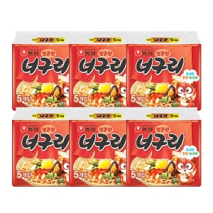 농심 너구리 라면 (얼큰한맛) (멀티) 120g, 30개