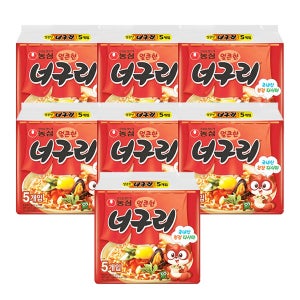 농심 너구리 라면 (얼큰한맛) (멀티) 120g, 35개