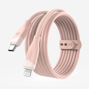 실키 USB C타입 to 라이트닝 8핀 MFi 고속충전 케이블 핑크, 1개, 0.5m