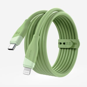 실키 USB C타입 to 라이트닝 8핀 MFi 고속충전 케이블 그린, 1개, 2m