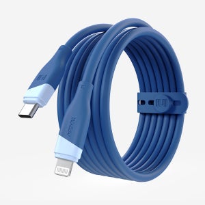 실키 USB C타입 to 라이트닝 8핀 MFi 고속충전 케이블 블루, 1개, 1m