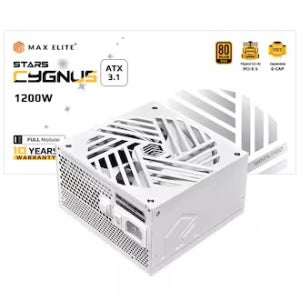 맥스엘리트 STARS CYGNUS 1200W 80PLUS골드 풀모듈러 ATX3.1 화이트