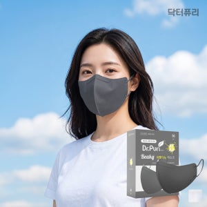 닥터퓨리 KFAD 비키 비말차단 새부리형 마스크 25매 중형, 그레이, 4개
